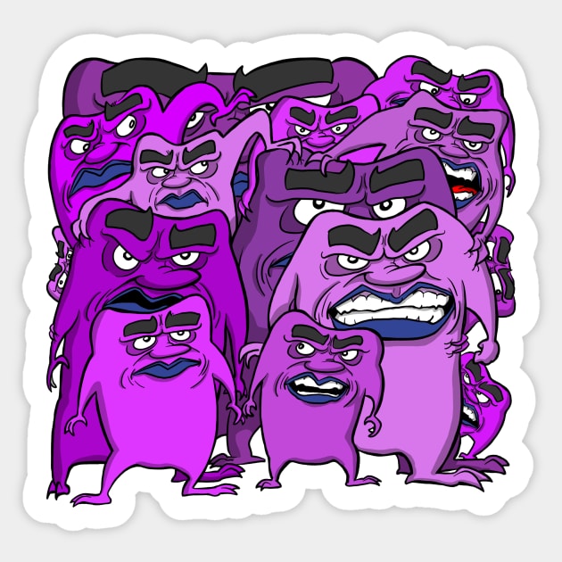 Gaggle of Monsters Sticker by natebramble